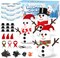 Christmas Crafts for Kids, 9 Pack DIY Build a Snowman Kit for Kids, Christmas Gifts for Kids, Stocking Stuffers for Kids, DIY Air Dry Modeling Clay Snowman, Decor Creative Xmas Crafts Gift